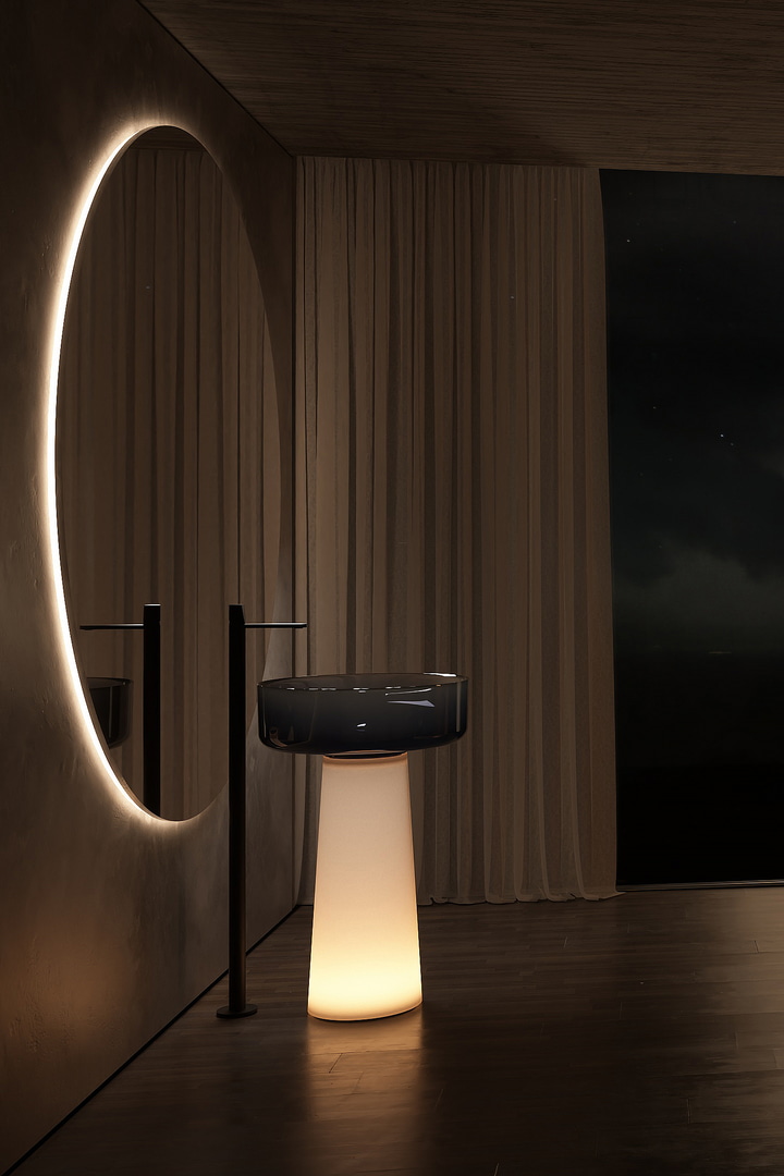 is transformed into a real lamp 