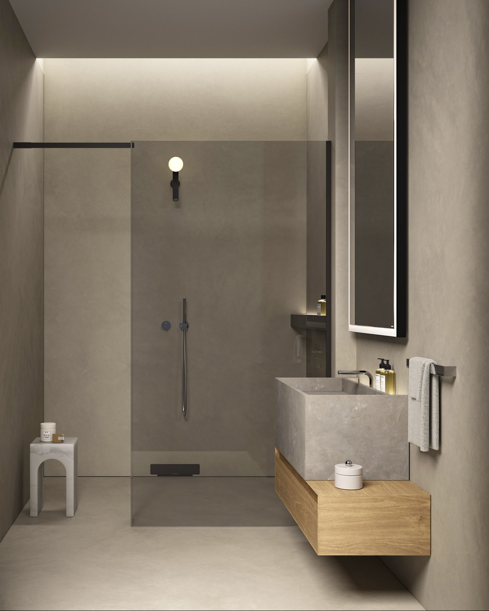 Un lavabo che sembra scavato nella roccia